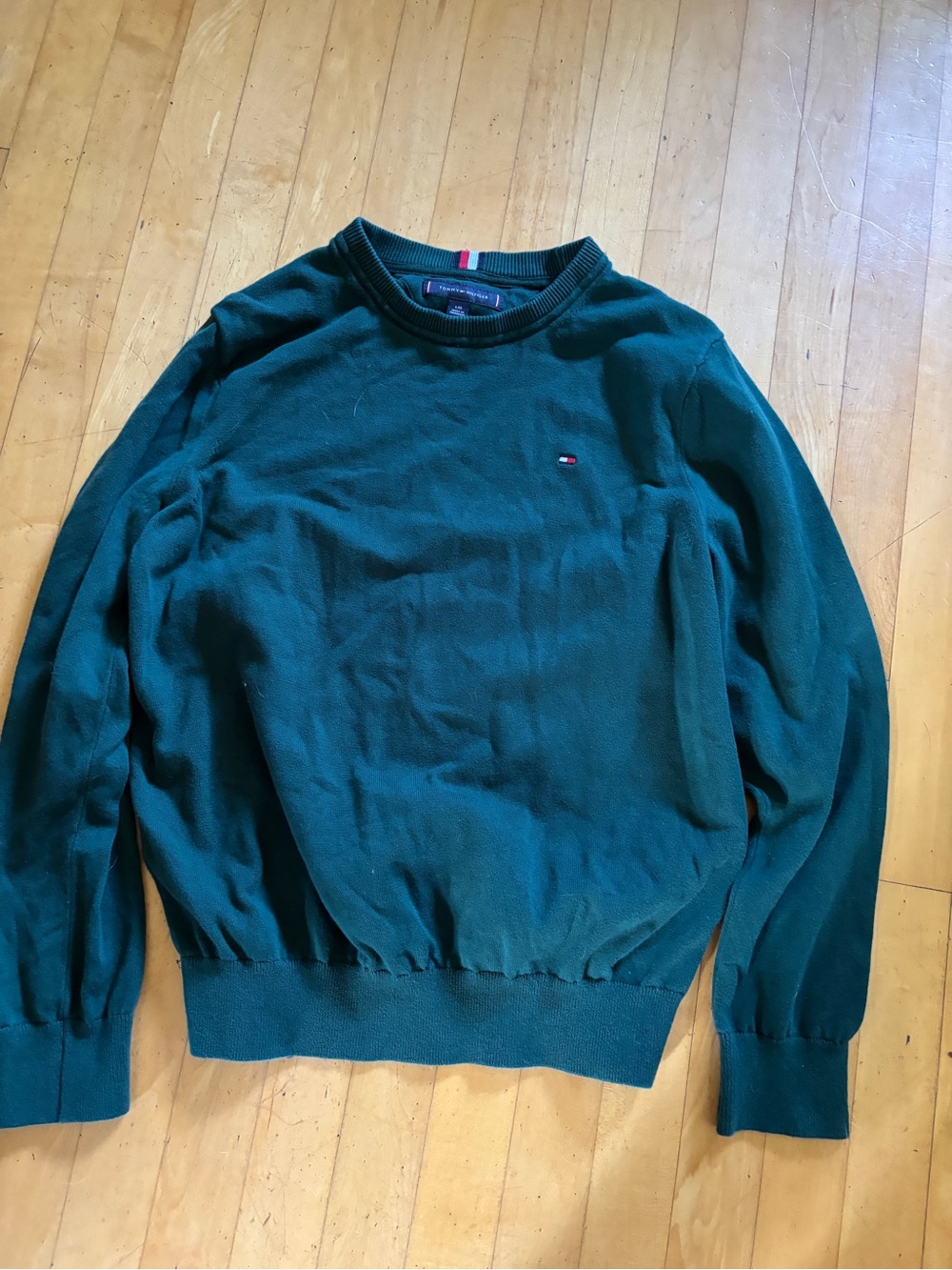 Tommy Hilfiger Men's Forest Green Crewneck Sweater
